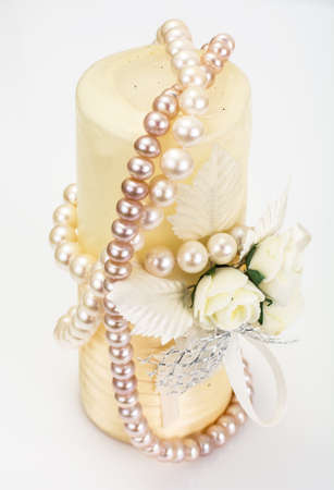 Beauty Pearl Necklace Studio Photo.の写真素材