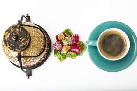 Turkish Delight and espressoの写真素材
