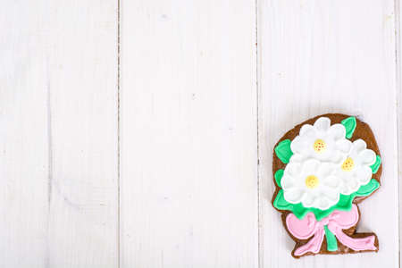 Holiday gift -imbirnye gingerbread with icingの写真素材