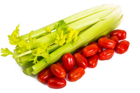 Juicy stemmed celeryの写真素材