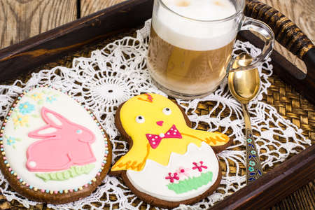 Easter gingerbread cookies with icing