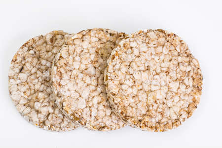 Dietary food: bread from whole grains, and yogurtの写真素材