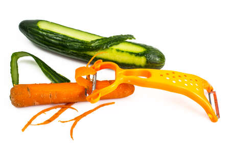 Plastic orange peeler. Studio Photo