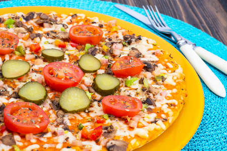 Pizza hommemadeの写真素材