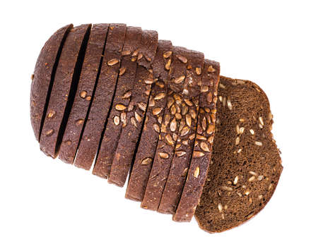 Dark grain bread with sunflower seedsの写真素材