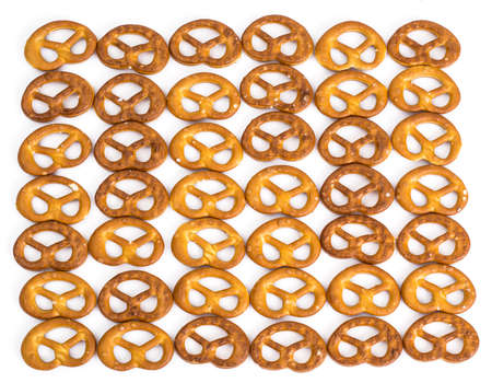 Pretzels isolated on white backgroundの写真素材