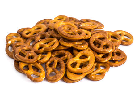 Pretzels isolated on white backgroundの写真素材