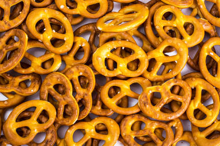 Pretzels isolated on white backgroundの写真素材