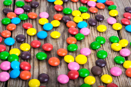 Drops on the background of old boardsの写真素材