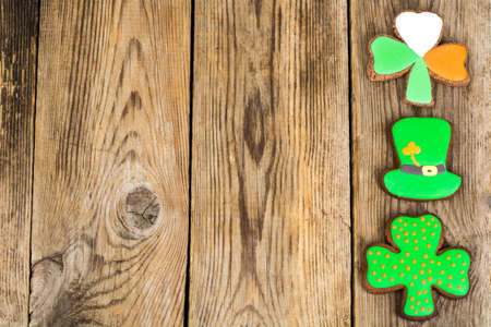 Gingerbread cookies with picture for St. Patricks Dayの写真素材