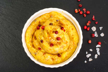 Pate with herring and red pepperの写真素材