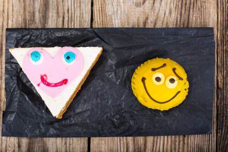 Apple, sandwich, cake for childrenの写真素材