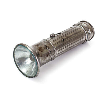 Ancient little flashlight. Studio Photoの写真素材