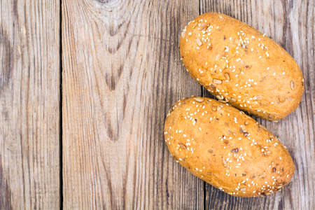 Whole-wheat bread with seeds of flax, sunflower, chiaの写真素材