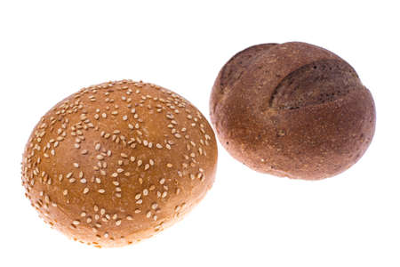 Rustic bread isolated on white background. Studio Photoの写真素材