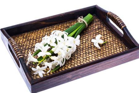 Cutted hyacinth on wooden background. Studio Photoの写真素材