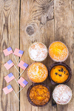 Lunch on Independence Day July 4. Studio Photoの写真素材