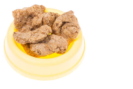 Dry food in bowl for large breeds of dogs