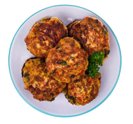 Cutlets from meat and vegetables. Studio Photo
