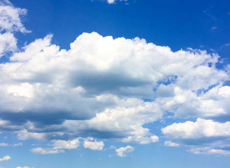 Blue Summer Sky with White Clouds