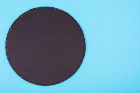 Bright pastel background with plateの写真素材