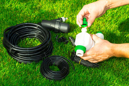 Automatic watering system for plants in beds