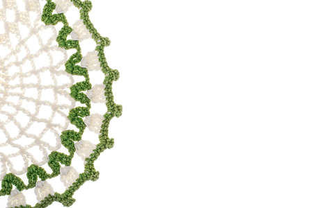 Handmade knitted napkinの写真素材