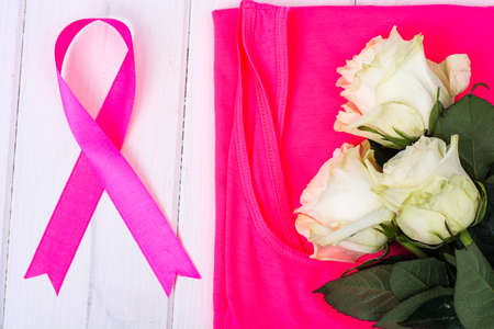 The awareness of people and the fight against breast cancerの写真素材