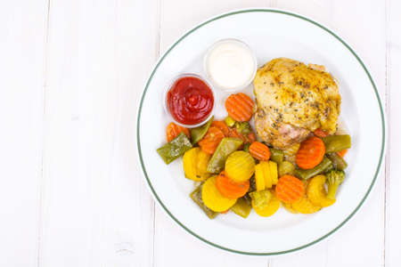 Fitness menu. Proteins and carbohydratesの写真素材