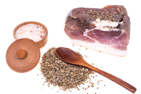 Salted pork sliceの写真素材