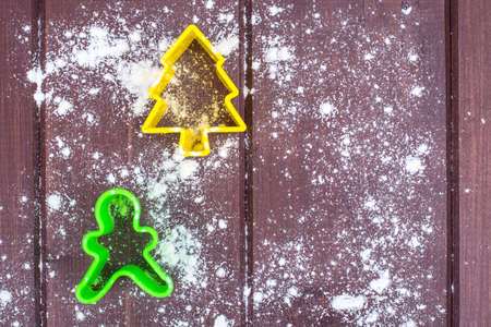 Making gingerbread and cookies for Christmas and New Yearの写真素材
