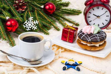 Delicious morning festive breakfastの写真素材