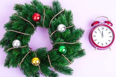 Hours, Christmas time, fir-treeの写真素材