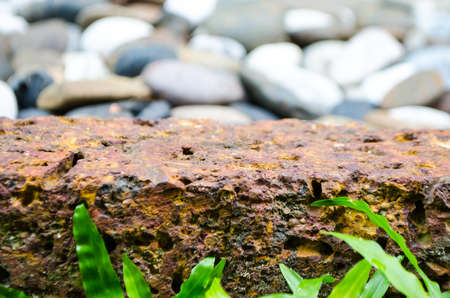 Border near stone pebble, abstract background