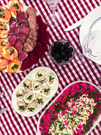 Festive dishes on the New Years table