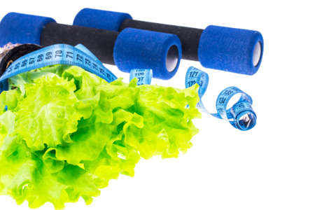 Concept of a healthy lifestyle. Diet and fitness menuの写真素材