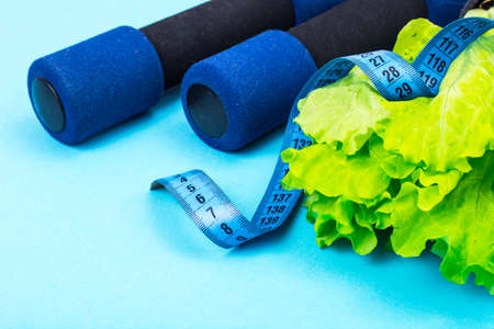 Concept of a healthy lifestyle. Diet and fitness menuの写真素材