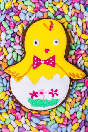 Festive sweet biscuits, gingerbread cakes for Easterの写真素材