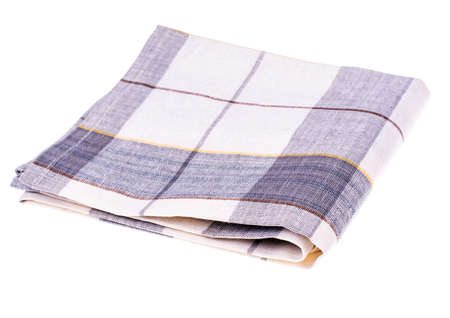 Kitchen towel, napkin, isolated on white backgroundの写真素材