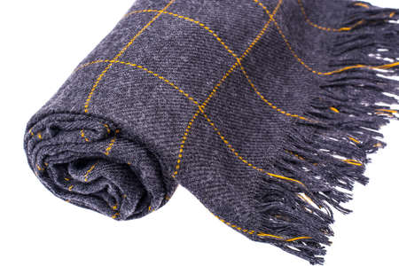 Scarf, plaid, gray cloth in cageの写真素材