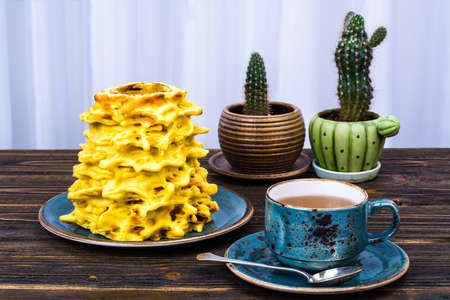 Lithuanian Traditional Sakotis Cakeの写真素材