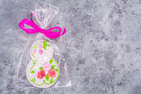 Sweet beautiful gingerbread gift to international womens dayの写真素材