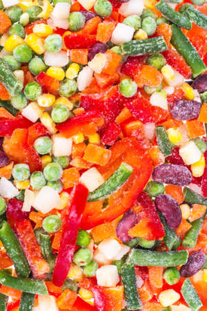 Frozen vegetable Mexican mix with beans and cornの写真素材