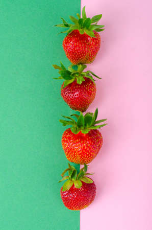Ripe strawberries on bright background. Studio Photoの写真素材