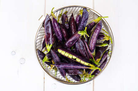 Purple vegetable peasの写真素材