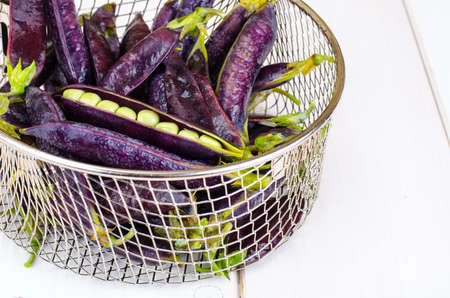Purple vegetable peasの写真素材