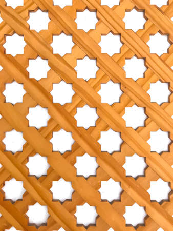 Wood carved decorative panelの写真素材