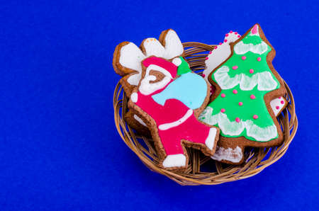 Sweet Christmas baking on bright background. Studio Photoの写真素材