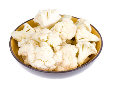 White chopped cauliflower.の写真素材