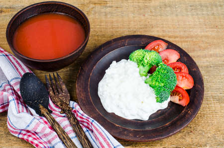 Simple dietary mealの写真素材